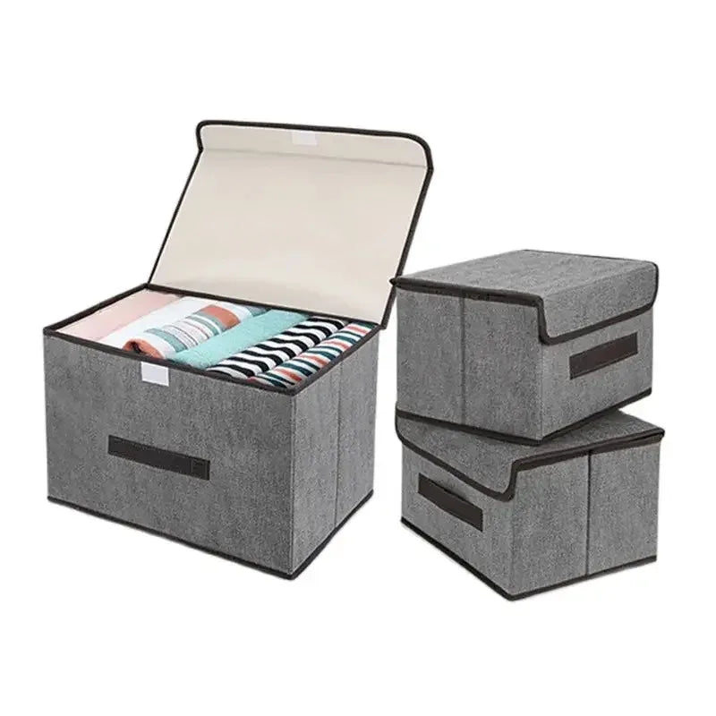 Opvouwbare opbergbox grijs – kleding, speelgoed, sokken en cosmetica organizer