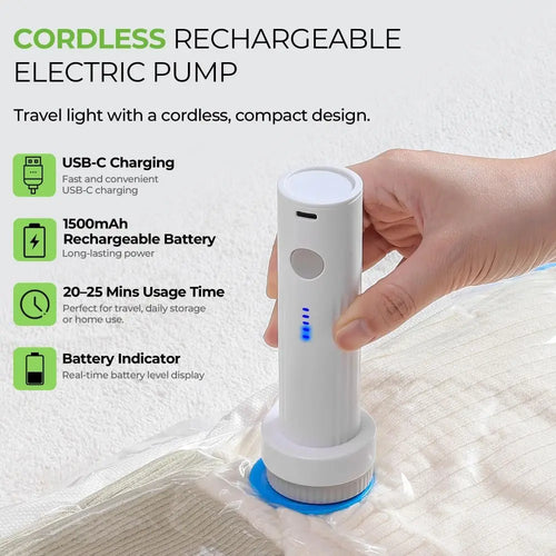 Elektrische Vacuümpomp – Snel & Draadloos Opbergen