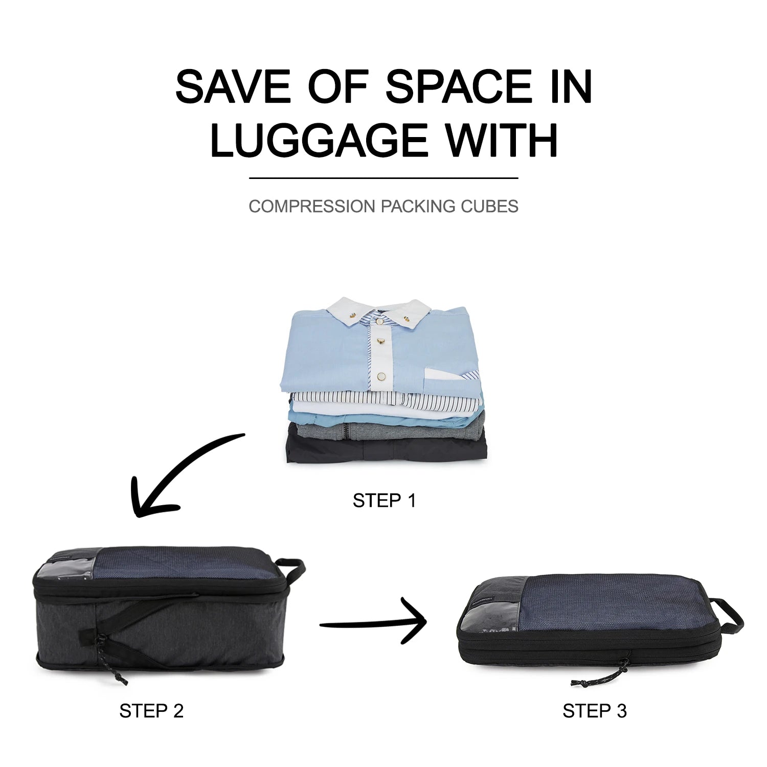 Packing Cubes Reisorganizer – Compressie Kofferorganizer (2 t/m 6 stuks)