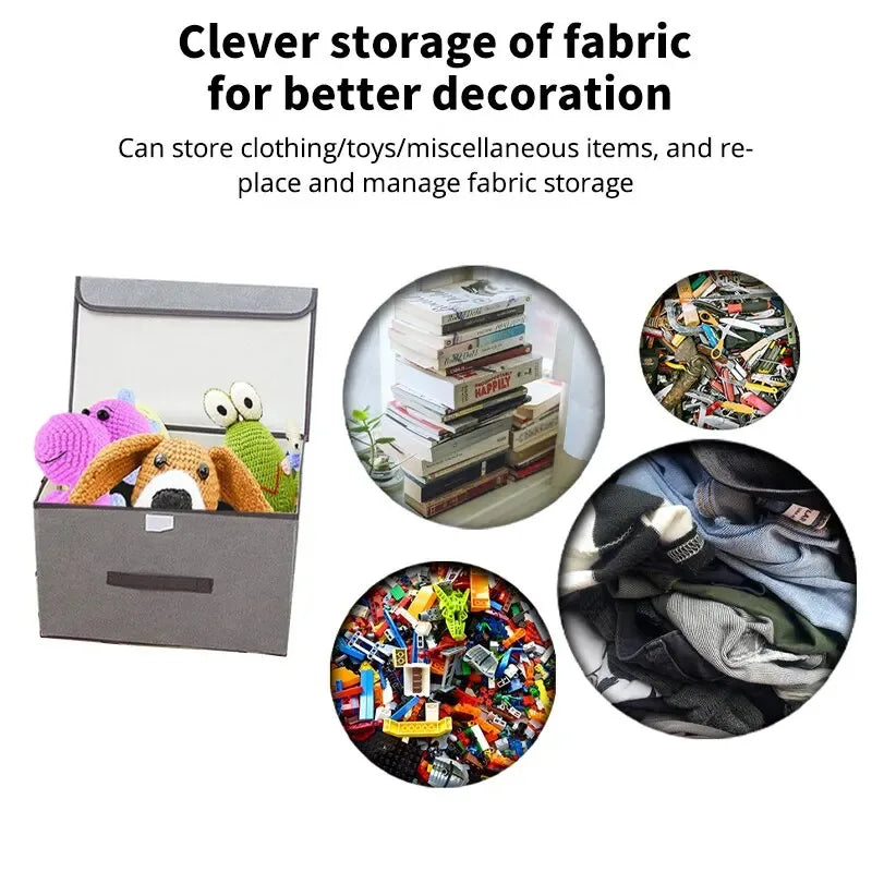 Opvouwbare opbergbox grijs – kleding, speelgoed, sokken en cosmetica organizer