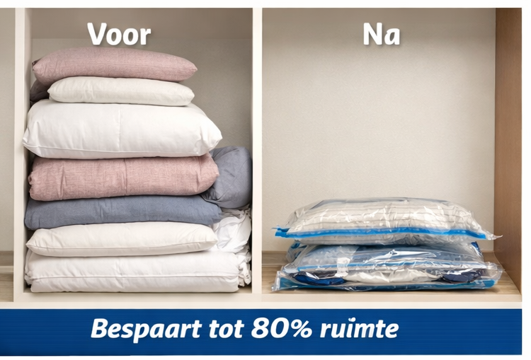 Vacuümcompressie-opbergzakken — Set van 3, 7, 9 of 11 stuks