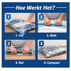 Vacuümcompressie-opbergzakken — Set van 3, 7, 9 of 11 stuks